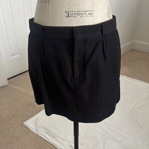 Theory Good Linen Black Women's Short Skirt